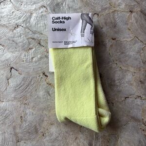 American Apparel Light Yellow Calf-High Socks